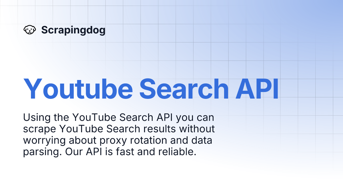 Youtube Search API | Scrapingdog