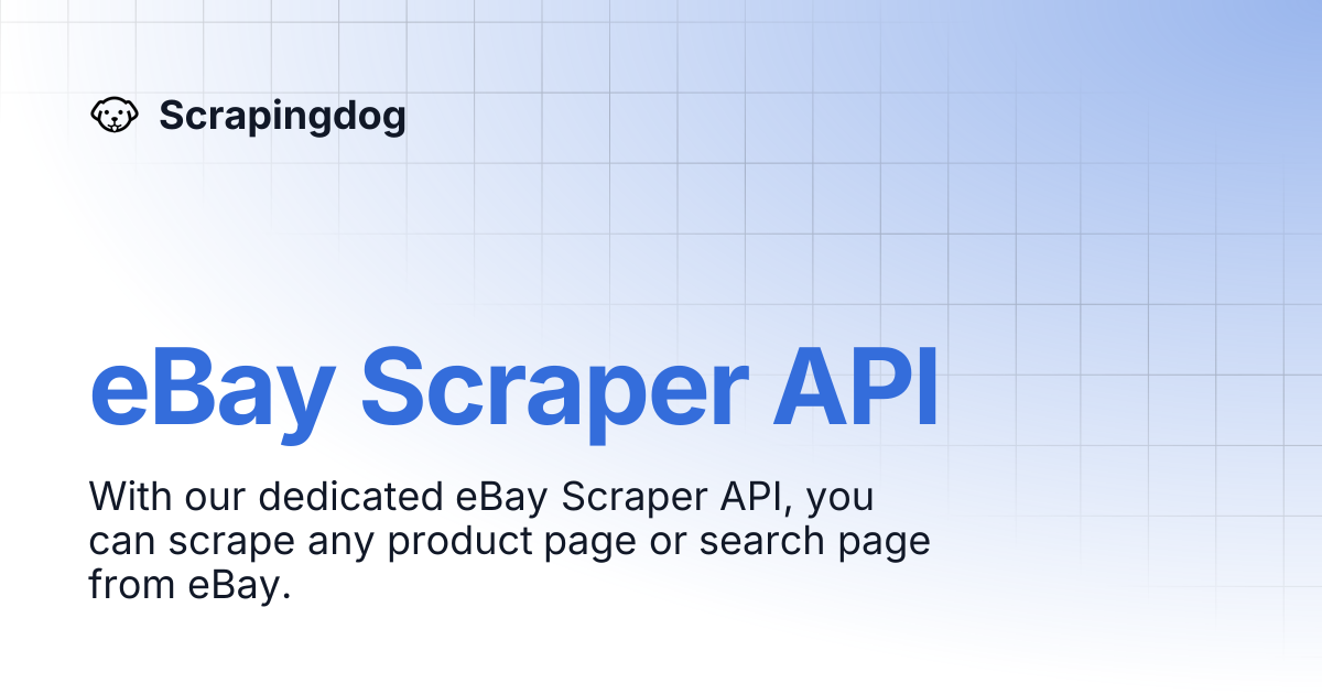 Ebay Scraper Api Scrapingdog